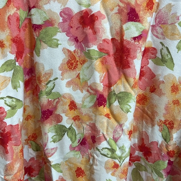 White Birch size 1X blouse pink NWOT floral - Picture 6 of 6